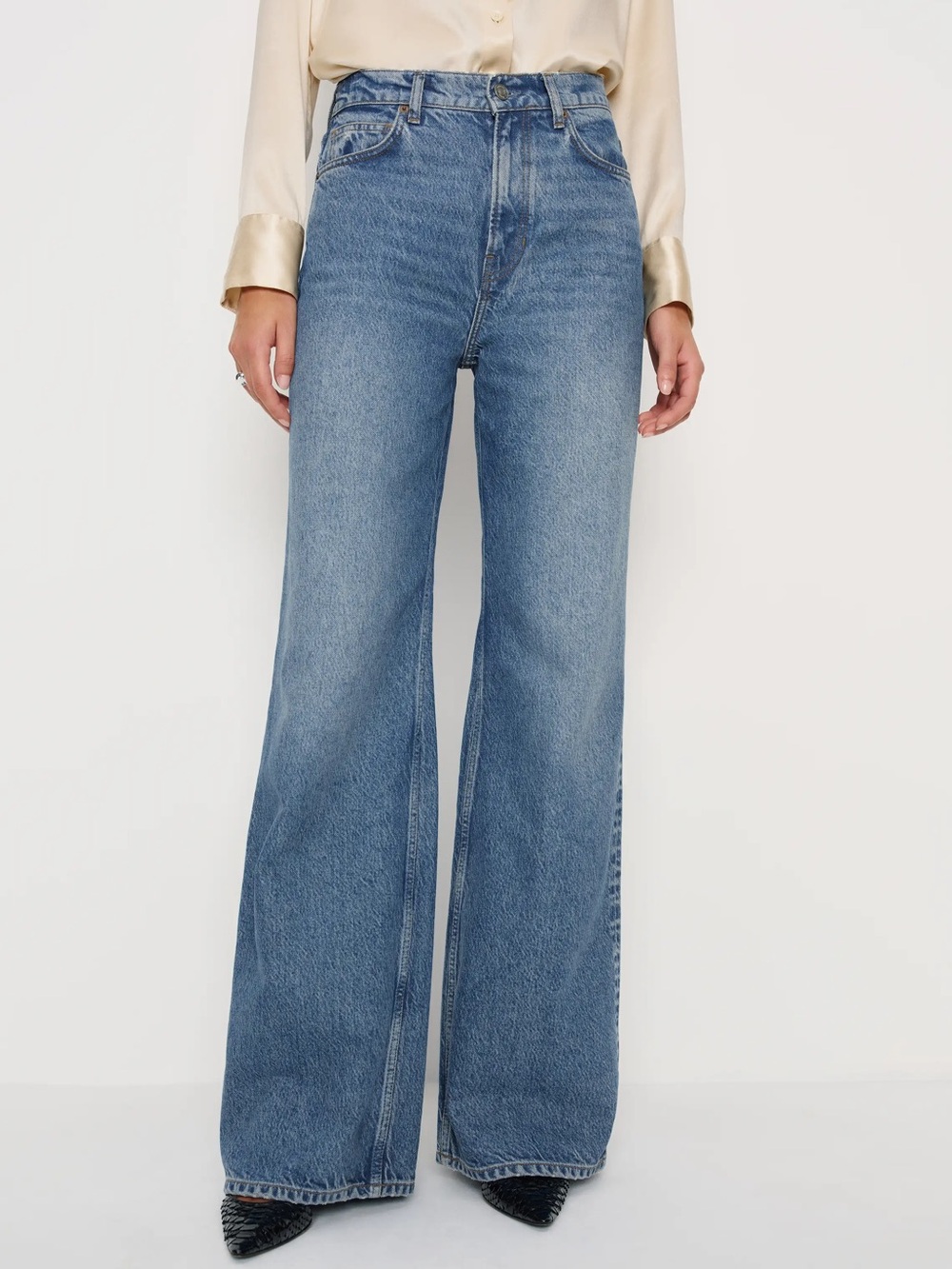 Reformation Cary High Rise Slouchy Wide Leg Jeans in Colorado. Size 31